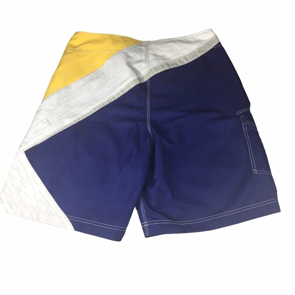 Swimmig Trucks Men size XL (35 36) Navy Blue Yellow UCLA Cargo Short Board